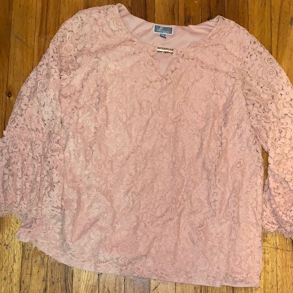 JM collection Blush Pink Blouse